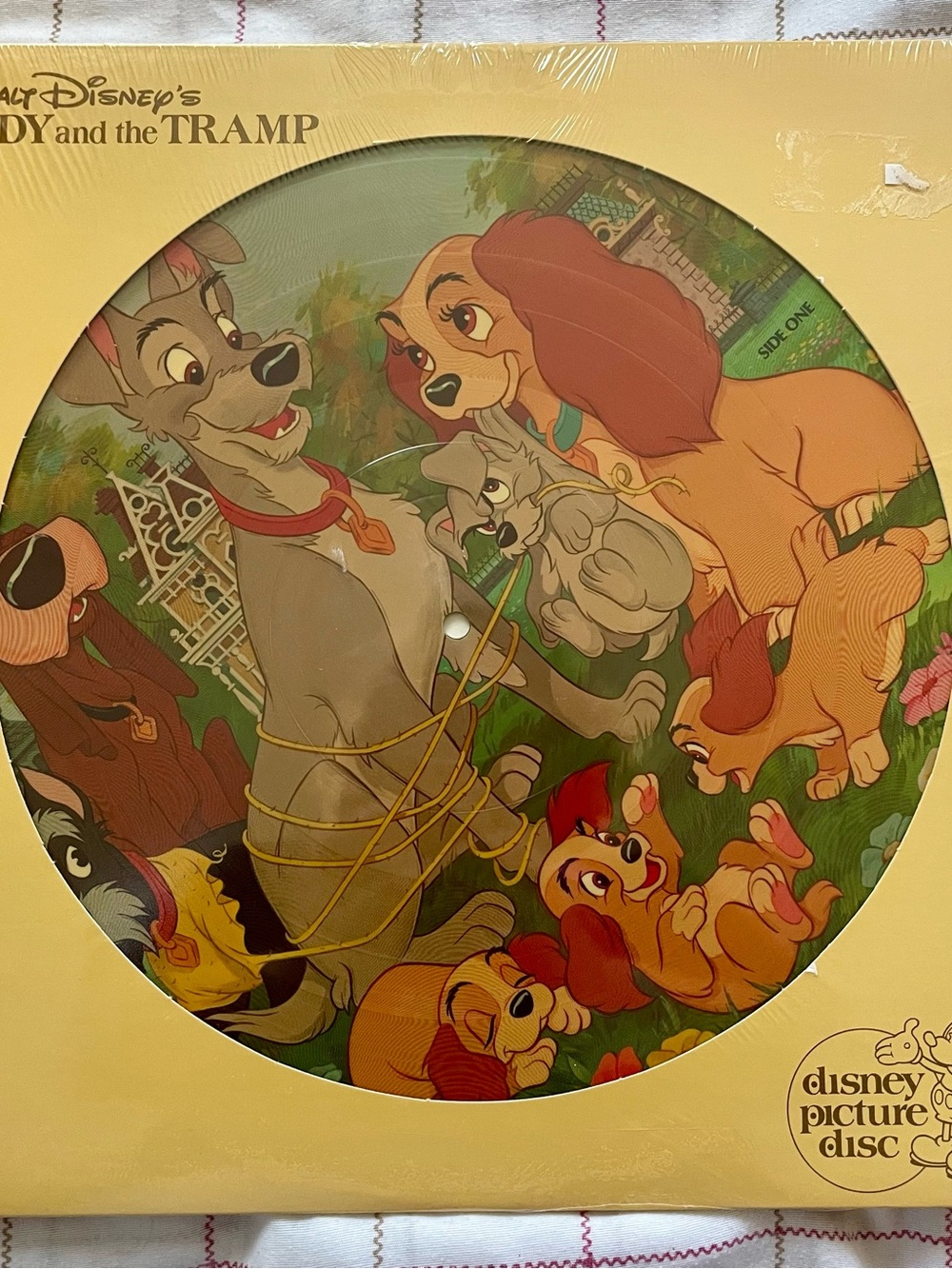 Sealed VTG Disney Lady and the Tramp Picture Disc Vinyl Record 1980